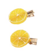 Hårklips, citroner - gul x 2